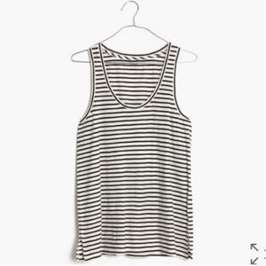 Madewell tank top black white stripe XS